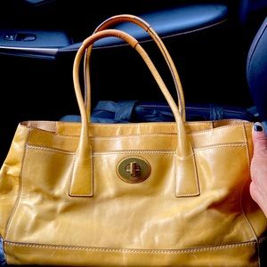 COACH purse mustard yellow